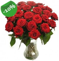 Vazo içerisinde 25 adet kırmızı gül  Eskişehir güvenli kaliteli hızlı çiçek 