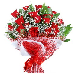 11 kırmızı gülden buket  Eskişehir çiçek yolla , çiçek gönder , çiçekçi  