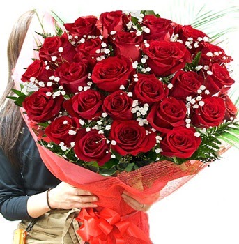 Kız isteme çiçeği buketi 33 adet kırmızı gül  Eskişehir internetten çiçek satışı 