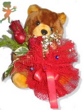 oyuncak ayi ve gül tanzim  Eskişehir çiçek online çiçek siparişi 
