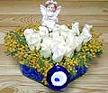 9 adet beyaz gül oyuncak  Eskişehir çiçek servisi , çiçekçi adresleri 