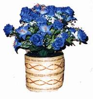 yapay mavi çiçek sepeti  Eskişehir yurtiçi ve yurtdışı çiçek siparişi 