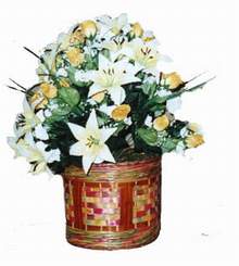 yapay karisik çiçek sepeti   Eskişehir yurtiçi ve yurtdışı çiçek siparişi 