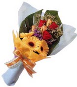 güller ve gerbera çiçekleri   Eskişehir internetten çiçek satışı 
