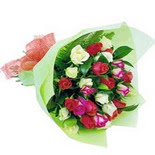 12 adet renkli gül buketi   Eskişehir internetten çiçek satışı 