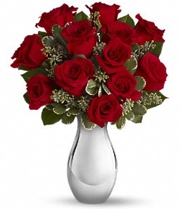  Eskişehir çiçek mağazası , çiçekçi adresleri   vazo içerisinde 11 adet kırmızı gül tanzimi