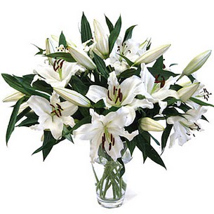 Eskişehir çiçek siparişi vermek  3 dal görsel casablanca vazo tanzimi