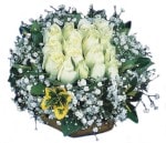  Eskişehir çiçek online çiçek siparişi  Beyaz harika bir gül sepeti