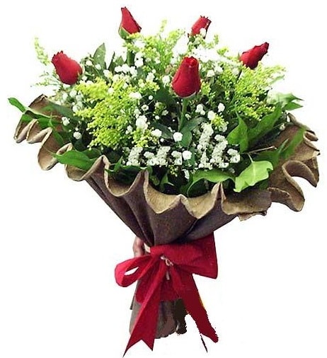 5 adet gülden buket  Eskişehir internetten çiçek satışı 