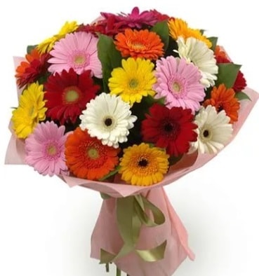 Karışık büyük boy gerbera çiçek buketi  Eskişehir online çiçek gönderme sipariş 